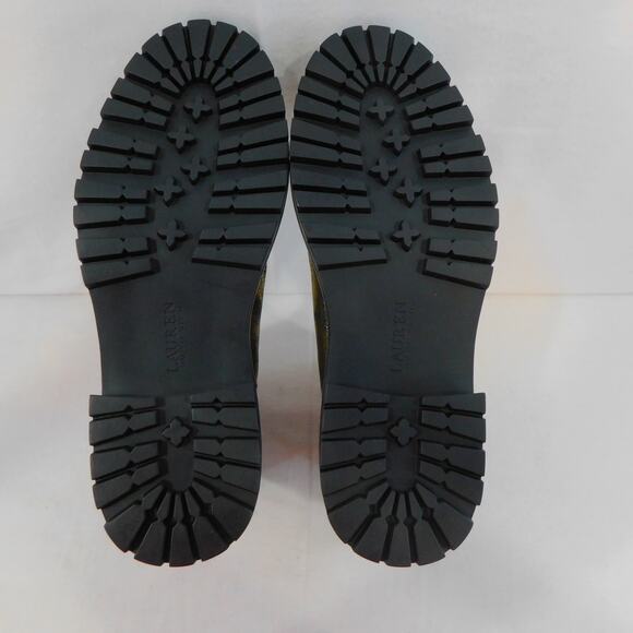 Ralph Lauren Womens Corinne Leather Distressed Metallic Booties Size 7.5 - Picture 9 of 11